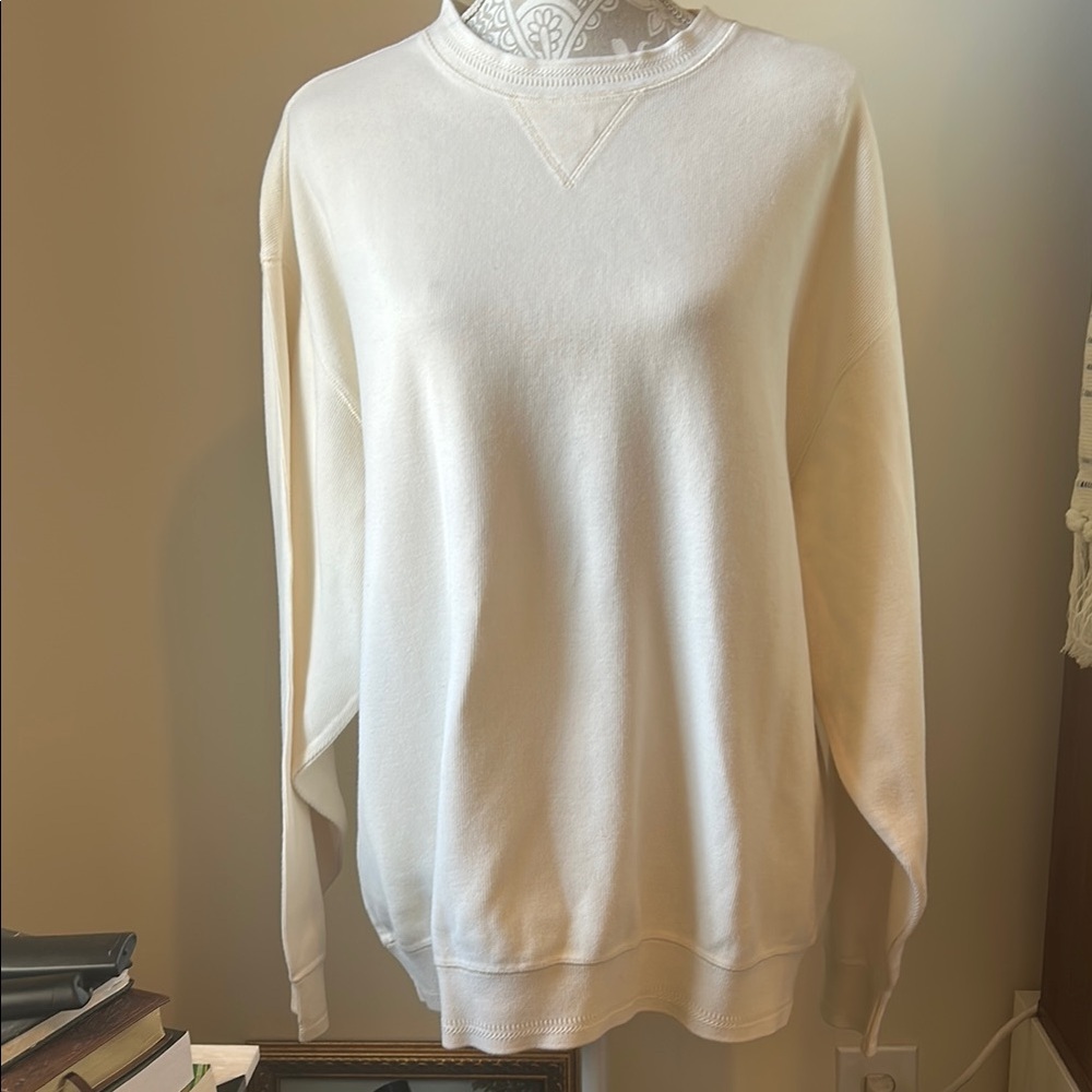 Greg Norman Collection Cream Crew Neck Sweater